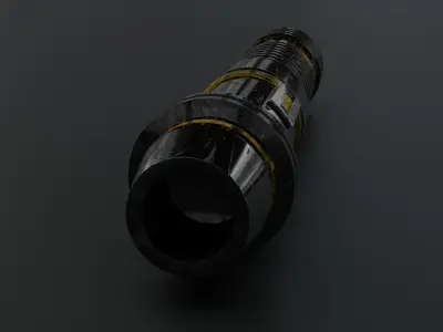 Scifi Star Wars Lightsaber Black 3D model