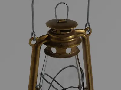 Oil lantern Low-poly 3D model get