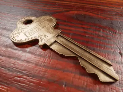Locker Key Low-poly 3D model