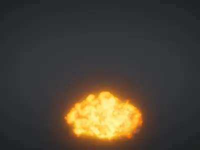 Explosion smoke cloud 3D model