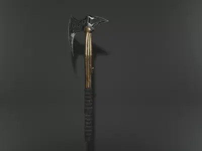 Battle Axe Free low-poly 3D model