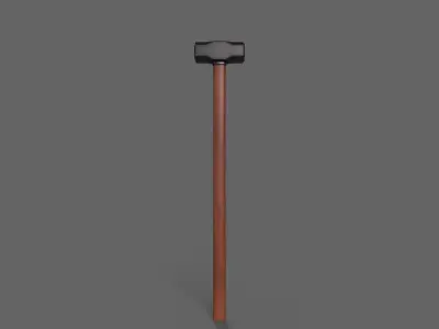 PBR Sledge Hammer V1b Low-poly 3D model