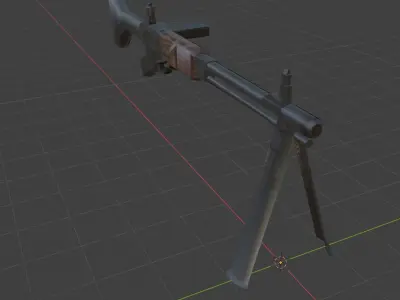 weapon fg42 Low-poly 3D model