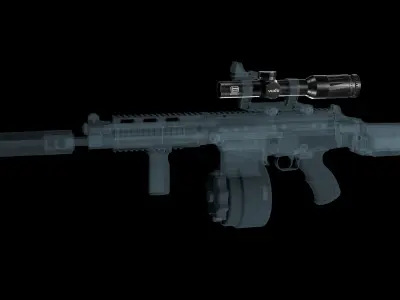 EOTech Vudu 1-6x Variable Optic Low-poly 3D model