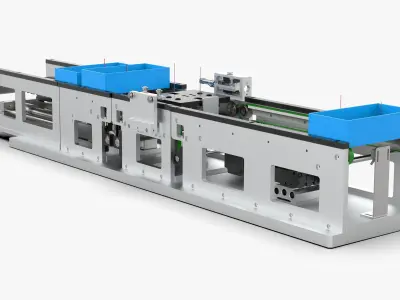 Box Conveyor Belt Line 3D model