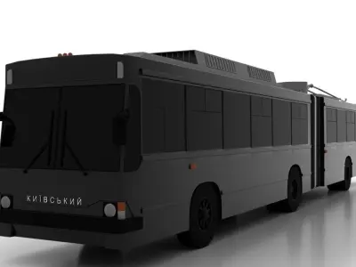 Trolleybus Kiyv-12-01 Low Low-poly 3D model