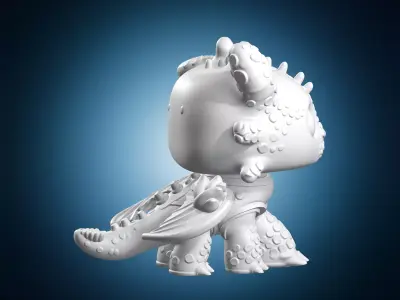 Toothless Night Fury Dragon Miniature 3D print model