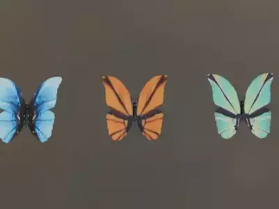 Simpel Buterflys Low-poly 3D model