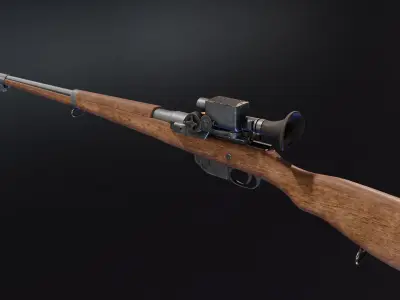 Ross Rifle MK3 Low-poly 3D model