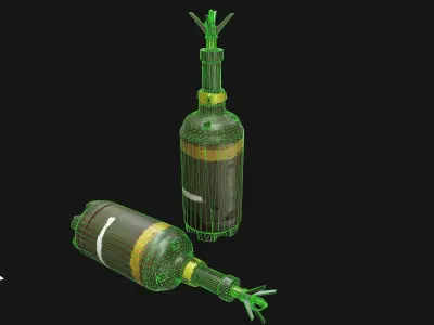 landmine empty grenade Low-poly 3D model