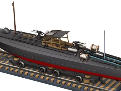 Thornycroft 55ft Coastal Motor Boat 3D print model