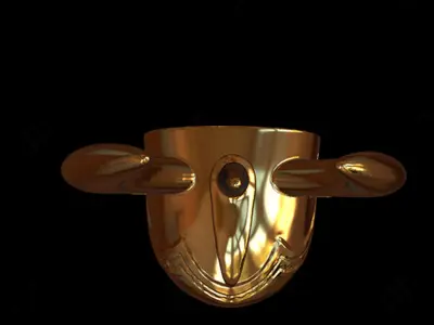 Vintage Guro Face Mask 3D Printable  3D print model