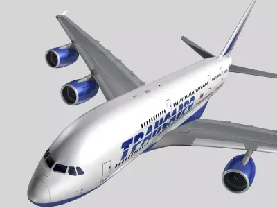 Airbus A-380 Transaero Airlines 3D model