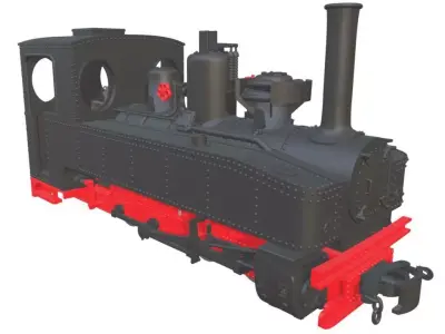 D-Feldbahn Locomotive HF 1-87 H0f600mm resin 3D print model
