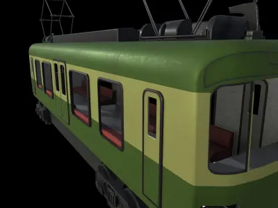 Train Ghibli Style Low-poly 3D model