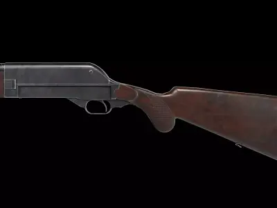 Walther Toggle-Locked Semiauto Shotgun Low-poly 3D model