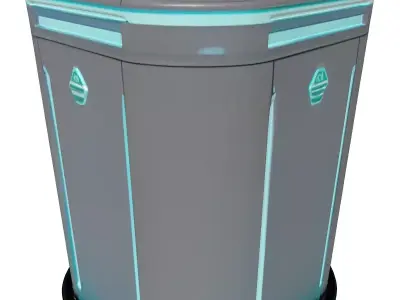 SciFi Hexagon Storage Container 3D model