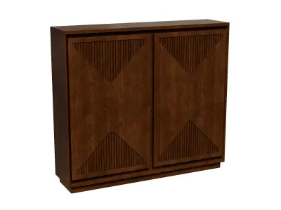 Mid Century Modern V-Shape Narrow Storage Cabinet Low-poly 3D model