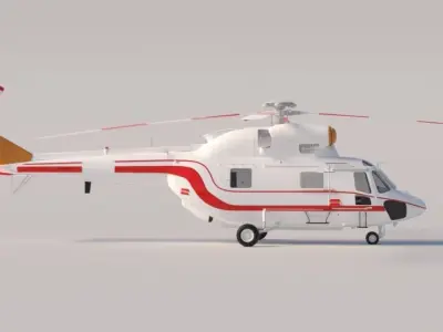 Helicopter PZL W3 Sokol Free 3D model