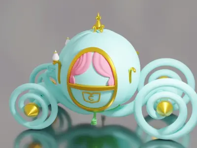 pumpkin carriage  3D print model