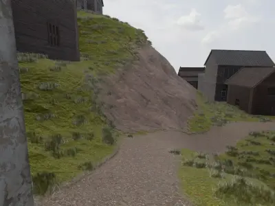 Coastal Village Overview 3D model