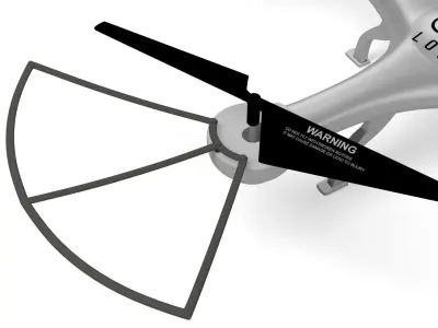 Simple  quadrocopter 3D model Low-poly 3D model