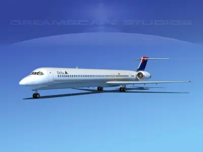 McDonnell Douglas MD-80 Delta 1 3D model