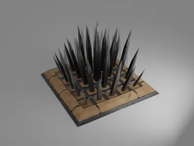 Spike Trap Low-poly 3D model