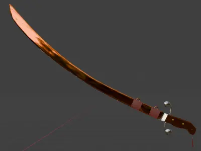 Saber with Sheath 3D model
