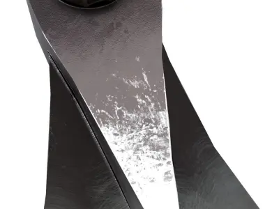 Axe with two blades Low-poly 3D model