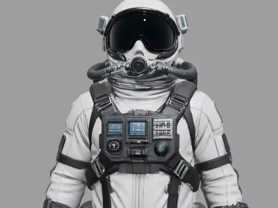 White Tactical Space Explorer Suit 3D model