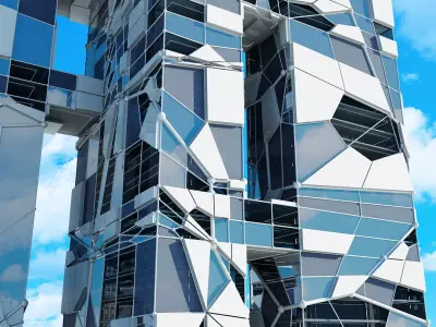 Futuristic Skyscraper 3 3D model buy