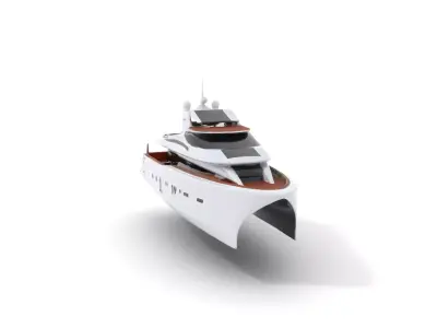 Luxury Yacht model pack Low-poly 3D model