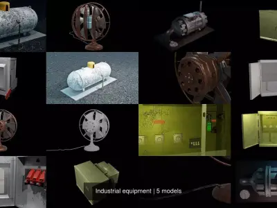 Industrial equipment 3D Model Pack