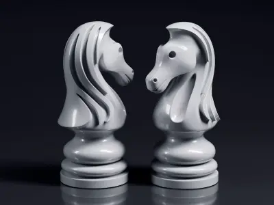 Aeron Knight Chess Piece 3D print model