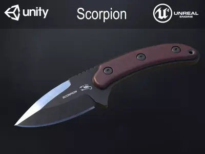 Tactical Knife Scorpion Low-poly 3D model