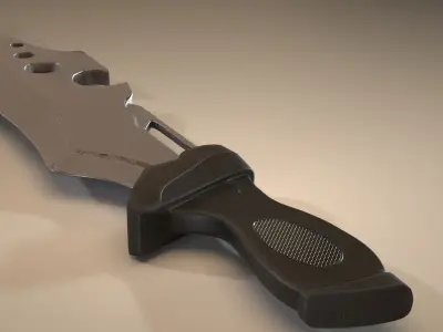 Knife Low-poly 3D model 12