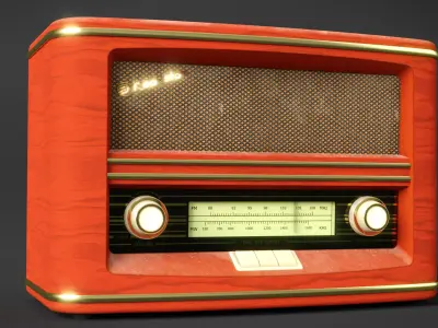 Roadstar retro radio 3D model