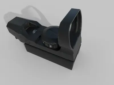 Red Dot Sight Low-poly 3D model Low-poly 3D model