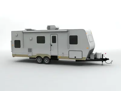 Travel Trailer Toy Hauler 2-Axle 3D model