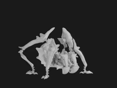 Spider Crab Creature Low-poly 3D model