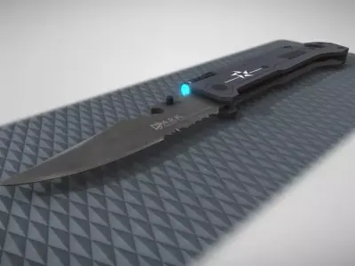 Combat Knife Low-poly 3D model 4