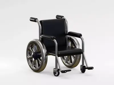 Cartoon Wheelchair Low-poly 3D model