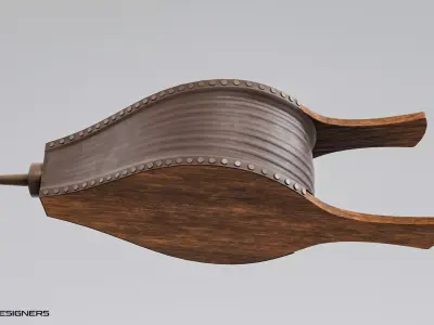 Medieval Blacksmith Bellows Low-poly 3D model