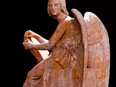 Angel Sculpture Low-poly 3D model