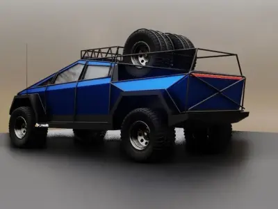 cyber truck Low-poly 3D model