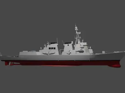 uss-arleigh burke Flight IIA 3D model