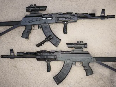 Ak 47 Low-poly Low-poly 3D model