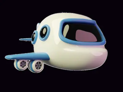 Airplane 3D Illustration 3D model by slabdsgn