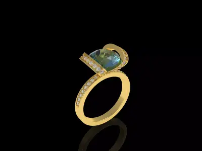 Engagement Ring 3D print model 58